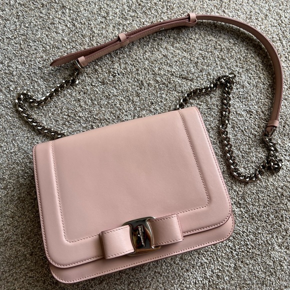Salvatore Ferragamo | Vara Rainbow Camera Bag - Calfskin Leather in Bon Bon Pink - Picture 5 of 15
